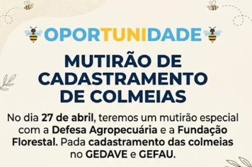 MUTIRÃO DE REGULARIZAÇÃO PARA APICULTORES E MELIPONICULTORES