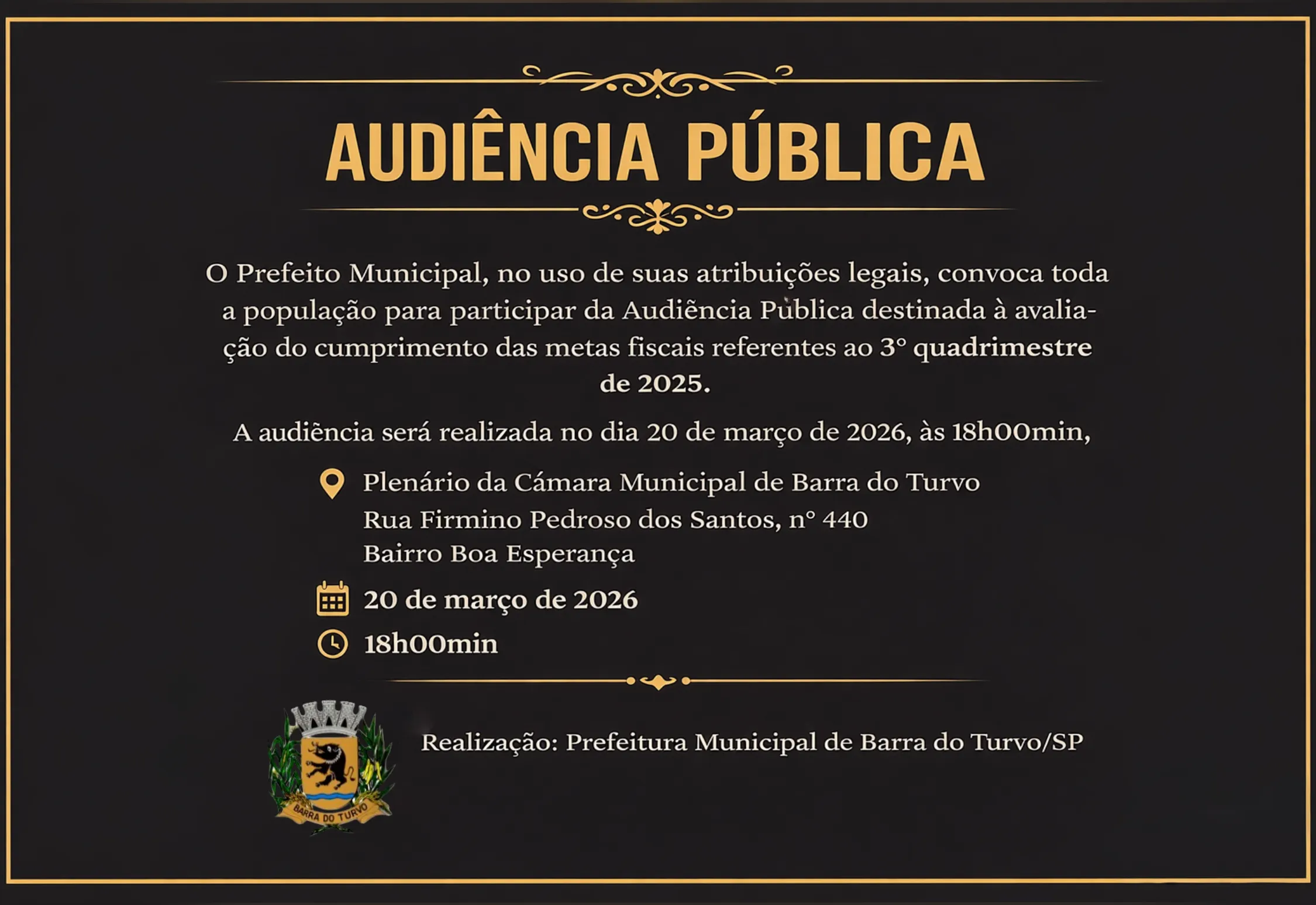 Audiência Pública de Avaliação das Metas Fiscais